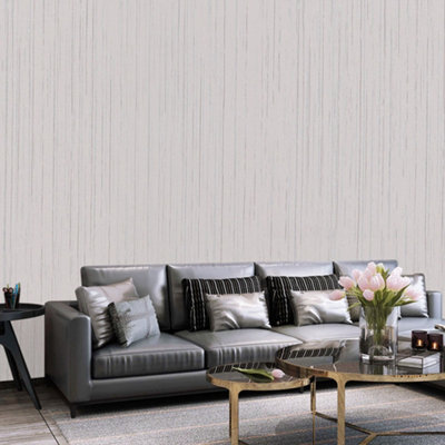 Self-Adhesive PVC Wallpaper in Beige Grey 10m L x 0.6m W