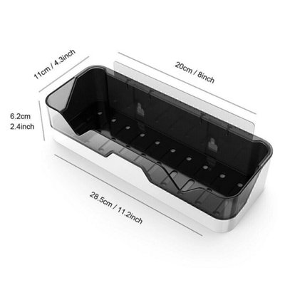 Self-Adhesive Shower Caddy Shelf Bathroom Storage Rack Shampoo Holder ...