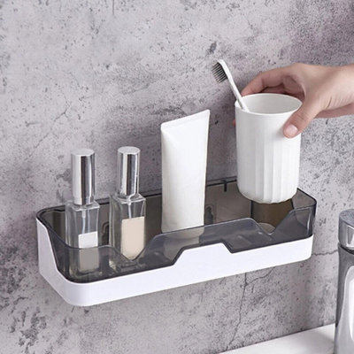 Self-Adhesive Shower Caddy Shelf Bathroom Storage Rack Shampoo Holder ...