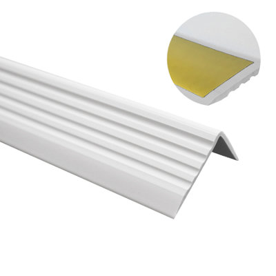 Self-adhesive stair non-slip nosing rubber angle step edge PVC ND 90cm ...