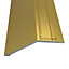 Self-Adhesive Strip Angle Edge Threshold 15mm For Tile Or Laminate Flooring 3ft / 0.9metres Trim Gold