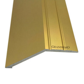 Self-Adhesive Strip Angle Edge Threshold 15mm For Tile Or Laminate Flooring 3ft / 0.9metres Trim Gold