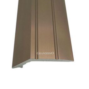 Self-Adhesive Strip Angle Edge Threshold 7mm For Tile Or Laminate Flooring 3ft / 0.9metres Trim Bronze