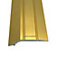 Self-Adhesive Strip Angle Edge Threshold 7mm For Tile Or Laminate Flooring 3ft / 0.9metres Trim Gold