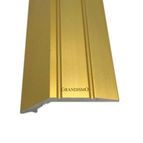 Self-Adhesive Strip Angle Edge Threshold 7mm For Tile Or Laminate Flooring 3ft / 0.9metres Trim Gold