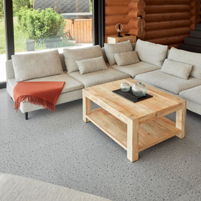 Self-Adhesive Vinyl Floor Tiles - 30 Pack for 30 ft² (2.79 m²) Coverage - Peel & Stick Vinyl Floor Tiles - Granite Terrazzo Effect - 8