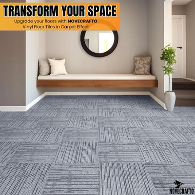 Self Adhesive Vinyl Floor Tiles - 40 Pcs Pack Covers 3.72m² Peel and ...