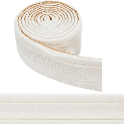 Self adhesive wallpaper molding flexible foam trim white baseboards ...