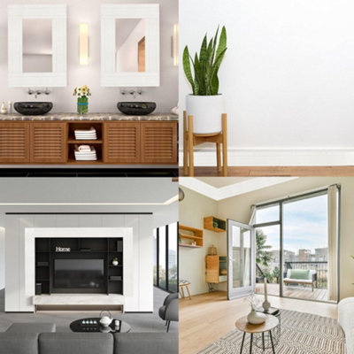 Self adhesive wallpaper molding flexible foam trim white baseboards ...