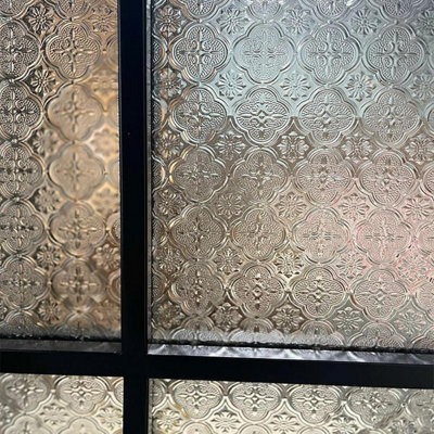 Self-adhesive window film - Privacy film - 3D floral pattern - Opaque ...