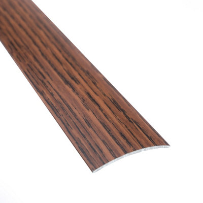 Self-adhesive wood effect aluminium door floor bar edge trim threshold  930mm x 40mm a13 castle oak