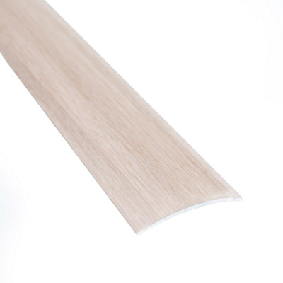 Self-adhesive wood effect aluminium door floor bar edge trim threshold  930mm x 40mm a13 oak mocca