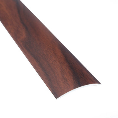 Self-adhesive wood effect aluminium door floor bar edge trim threshold  930mm x 40mm a13 togo mahogany