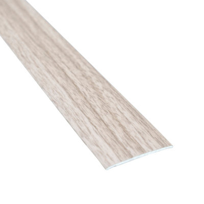 Self-adhesive wood effect aluminium door floor bar edge trim threshold profile  930mm x 35mm a08 fawn