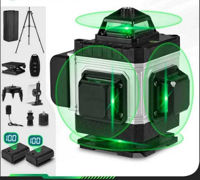 Self-levelling Laser level with 120cm Tripod and 2x Lethium batteries