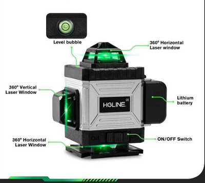 Self-levelling Laser level with 120cm Tripod and 2x Lethium batteries