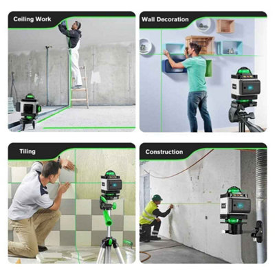Self-levelling Laser level with 120cm Tripod and 2x Lethium batteries