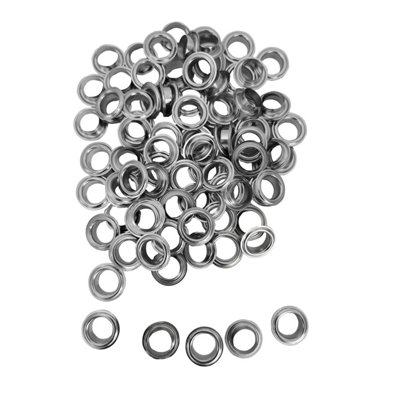 Self-Piercing 10mm Eyelets for Semi-Automatic Eyelet Machine, Silver - Pack of 500