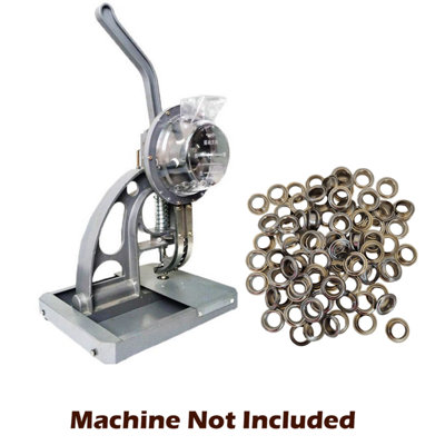 Self-Piercing 10mm Eyelets for Semi-Automatic Eyelet Machine, Silver - Pack of 500