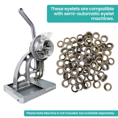 Self-Piercing 12mm Eyelets for Semi-Automatic Eyelet Machine, Silver ...