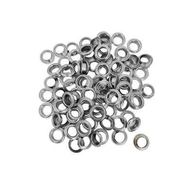 Self-Piercing 12mm Eyelets for Semi-Automatic Eyelet Machine, Silver - Pack of 500