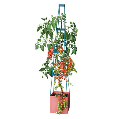 Self Watering 4 Tier Tomato Tower Jumbo Fruit & Vegetable Vine Plant, Support Grower, 1.5m Weatherproof Tower Garden Planter (1)