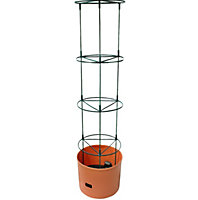 Self-Watering Jumbo Tomato Tower Planter - Vegetable & Climbing Plant Pot with 4 Tier Support & 8L Water Reservoir - H148cm x 38cm