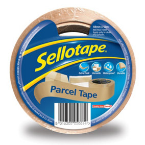 Sellotape Brown High-Strength Packaging Tape for Professional & Office Use