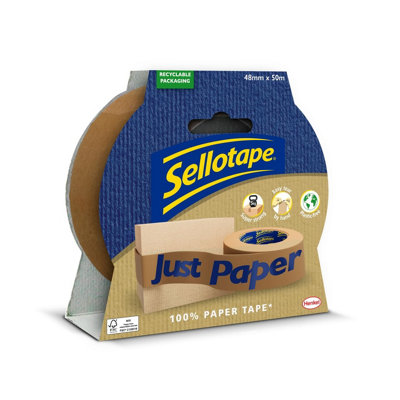 SELLOTAPE Paper Tape - Plastic Free Tape, Tearable for Easy Use, 100% ...