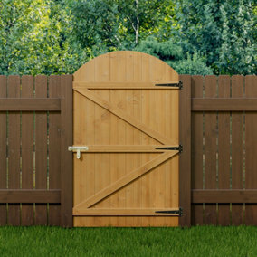 Semi Braced Arch Top Strong Wooden Garden Gate with Latch H 150 cm x W 90 cm