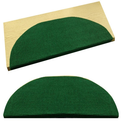 Semi Circle 15 Piece Carpet Stair Treads Floor Mat Protection Cover