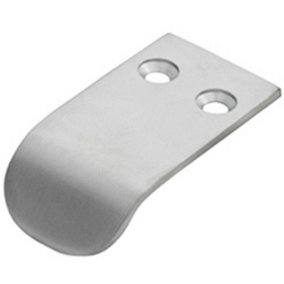 Semi Concealed Cabinet Finger Pull Handle 12mm Fixing Centres Satin Chrome