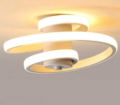 Semi Flush LED Ceiling Light Ceiling Lamp Light Fixtures 18W Nordic Minimalist White