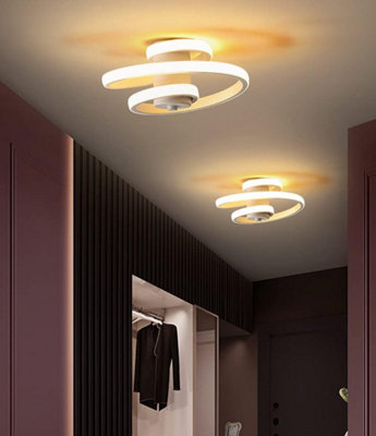 Semi Flush LED Ceiling Light Ceiling Lamp Light Fixtures 18W Nordic Minimalist White