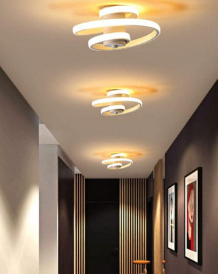 Semi Flush LED Ceiling Light Ceiling Lamp Light Fixtures 18W Nordic Minimalist White