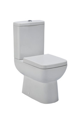 Semi Flush to Wall WC Toilet & Seat - 825mm x 375mm x 590mm