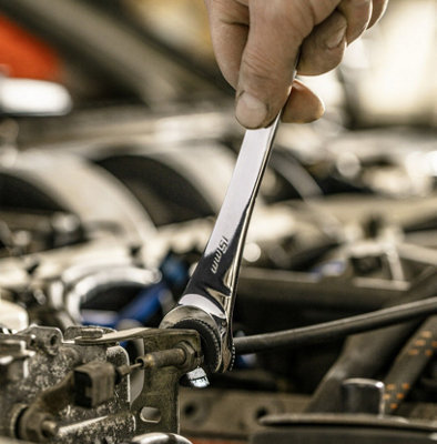 Semi-open wrench with ratchet combination Flare Nut Garage Workshop 17mm
