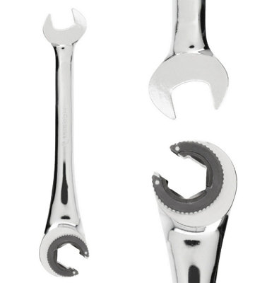 Semi-open wrench with ratchet combination Flare Nut Garage Workshop 8mm