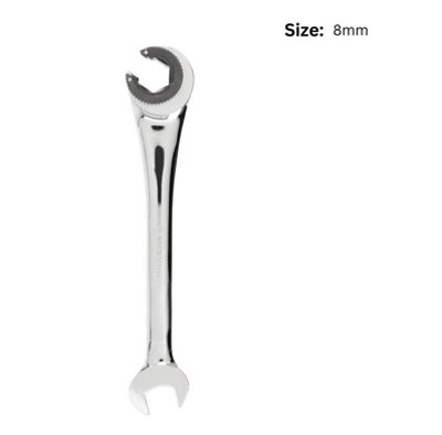 Semi-open wrench with ratchet combination Flare Nut Garage Workshop 8mm