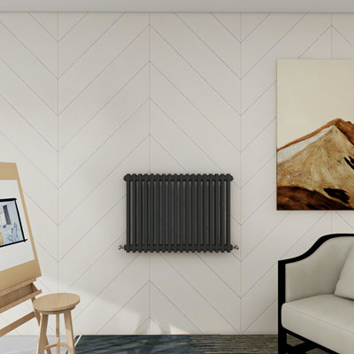 SENA Savoy Cast Iron Anthracite Double 600mm x 830mm Radiator