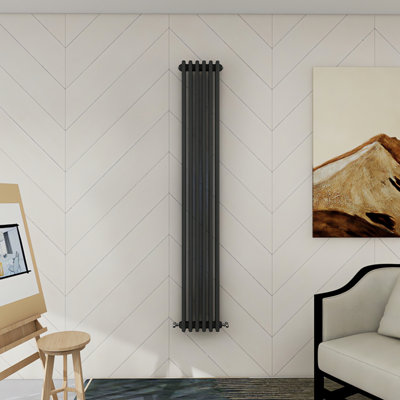 Sena Savoy Cast Iron Triple 1800mm x 290mm Radiator - Anthracite