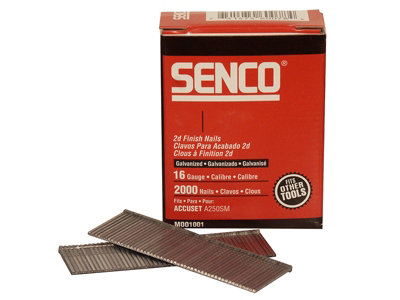 Senco RX23EAA Straight Brad Nails Galvanised 16G x 55mm (Pack 2000) SENRX23EAA