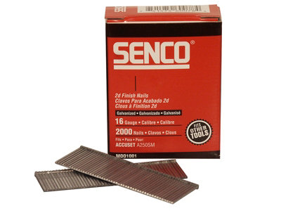 Senco RX25EAA Straight Brad Nails Galvanised 16G x 63mm (Pack 2000) SENRX25EAA