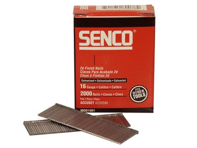 Senco Straight Brad Nails Galvanised 16G x 38mm (Pack 2000) DIY at B&Q