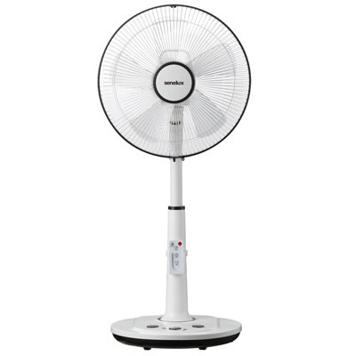 Senelux 14 Inch Extendable Pedestal Fan White