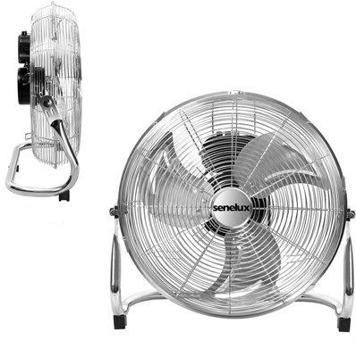 Senelux 16 Inch Chrome Cooling Gym Fan