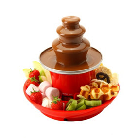 Sensio Home Chocolate Fountain Fondue Set with Party Serving Tray
