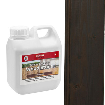 Sensio Home Water Based Dark Oak Wood Stain - 1L