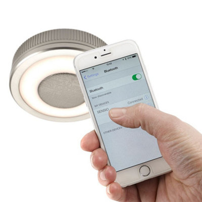 Sensio SensioSound LED Surface Light with Built-in Bluetooth Speaker, Cool White 5000K, 8W (SE21090C0)