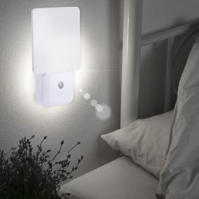 Sensor LED Night Light Plug In Light Controlled, White